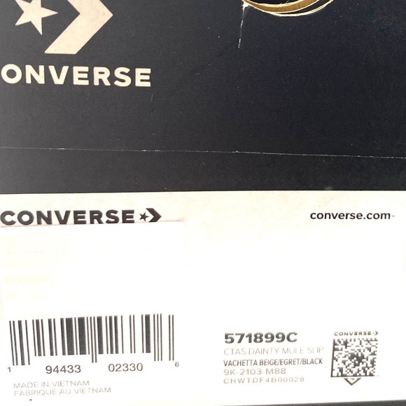 Converse Womens Size 571899C CTAS Dainty Mule Slip Vachetta Beige Canvas Sneaker - Picture 12 of 12